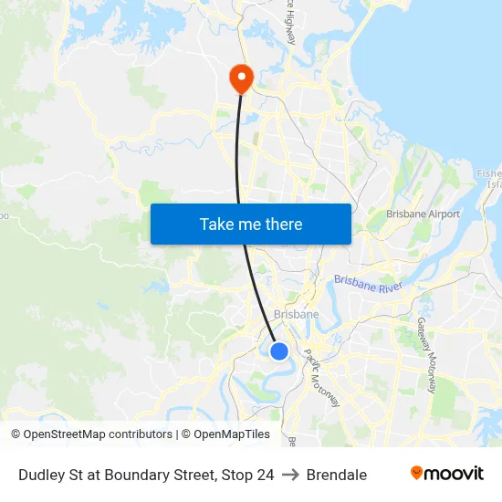 Dudley St at Boundary Street, Stop 24 to Brendale map