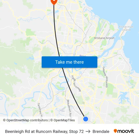 Beenleigh Rd at Runcorn Railway, Stop 72 to Brendale map