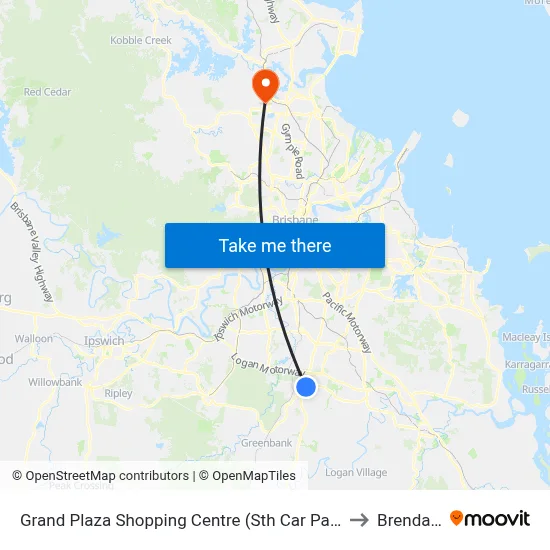 Grand Plaza Shopping Centre (Sth Car Park) to Brendale map