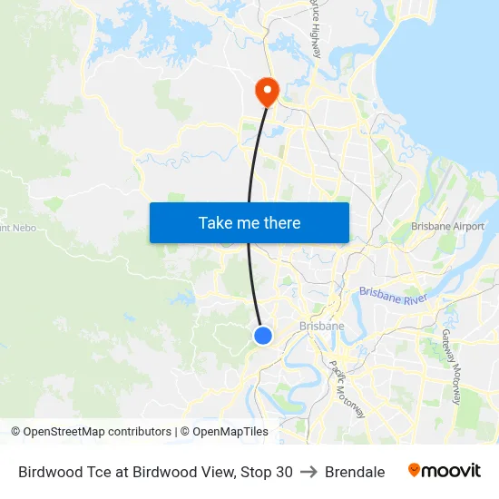 Birdwood Tce at Birdwood View, Stop 30 to Brendale map