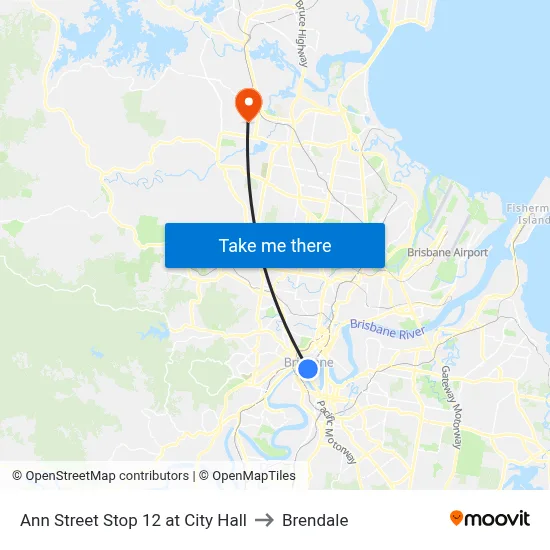 Ann Street Stop 12 at City Hall to Brendale map