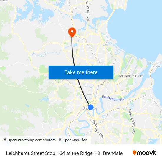 Leichhardt Street Stop 164 at the Ridge to Brendale map