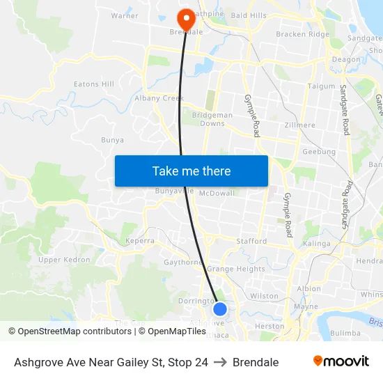 Ashgrove Ave Near Gailey St, Stop 24 to Brendale map
