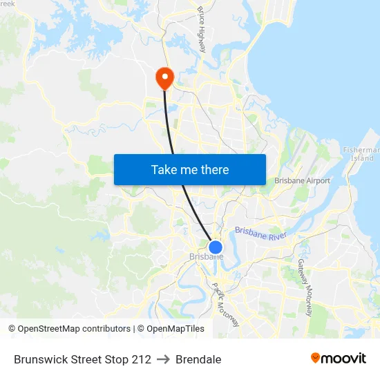 Brunswick Street Stop 212 to Brendale map