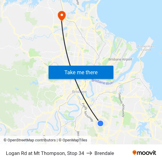 Logan Rd at Mt Thompson, Stop 34 to Brendale map