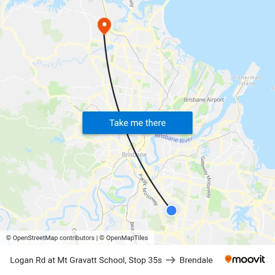 Logan Rd at Mt Gravatt School, Stop 35s to Brendale map