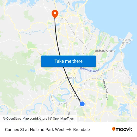 Cannes St at Holland Park West to Brendale map