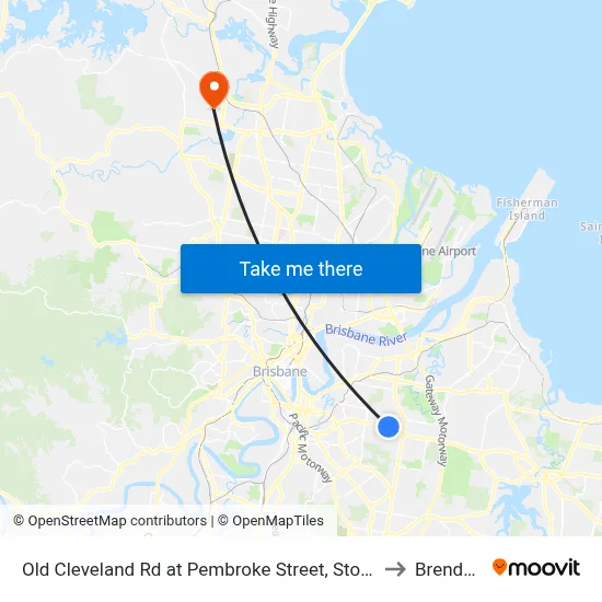 Old Cleveland Rd at Pembroke Street, Stop 36 to Brendale map