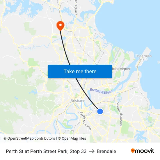 Perth St at Perth Street Park, Stop 33 to Brendale map
