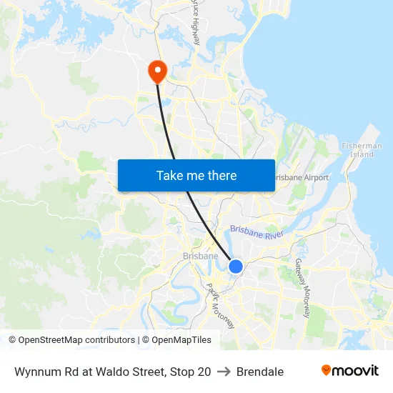 Wynnum Rd at Waldo Street, Stop 20 to Brendale map