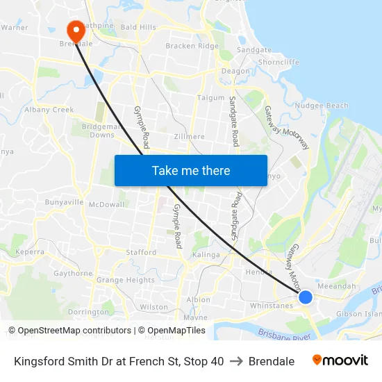 Kingsford Smith Dr at French St, Stop 40 to Brendale map