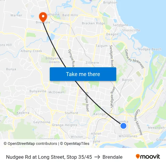 Nudgee Rd at Long Street, Stop 35/45 to Brendale map