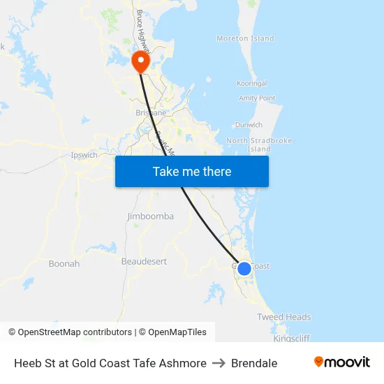 Heeb St at Gold Coast Tafe Ashmore to Brendale map