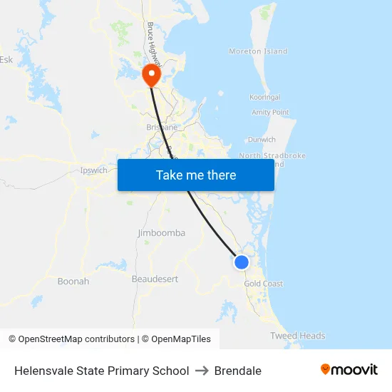 Helensvale State Primary School to Brendale map
