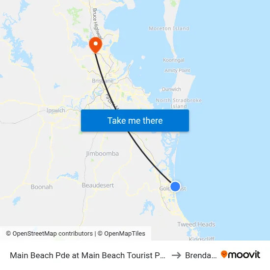 Main Beach Pde at Main Beach Tourist Park to Brendale map