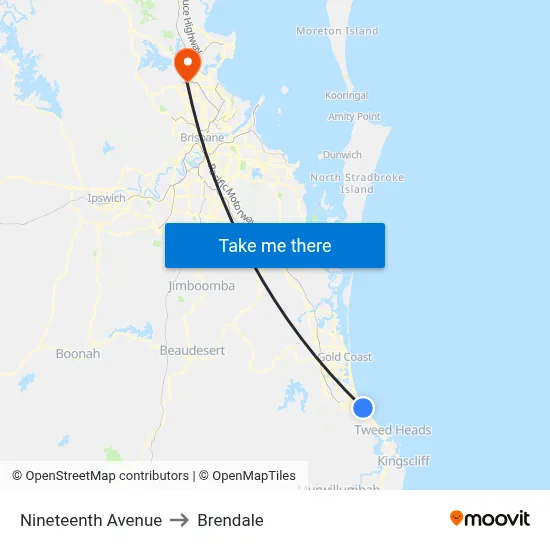 Nineteenth Avenue to Brendale map