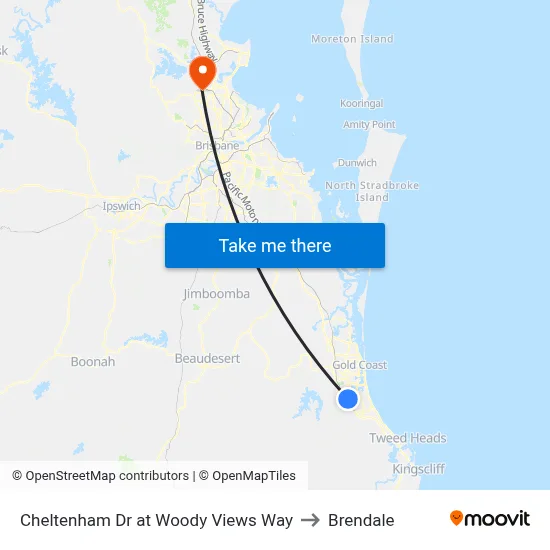 Cheltenham Dr at Woody Views Way to Brendale map