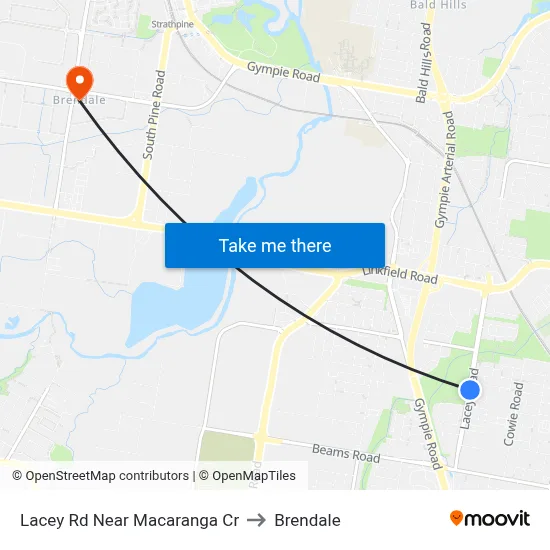 Lacey Rd Near Macaranga Cr to Brendale map