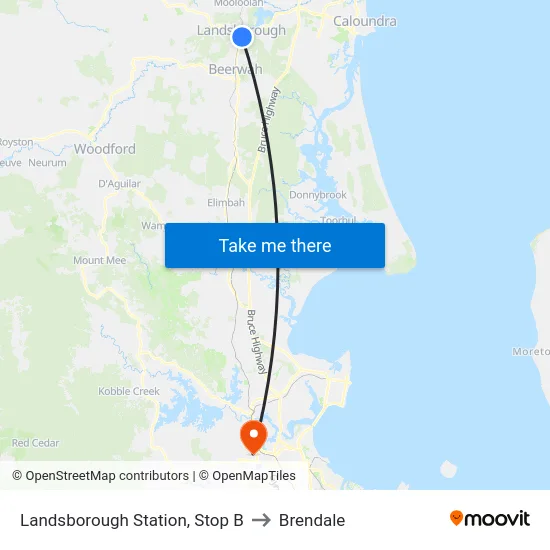Landsborough Station, Stop B to Brendale map
