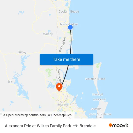 Alexandra Pde at Wilkes Family Park to Brendale map