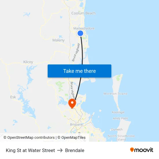 King St at Water Street to Brendale map