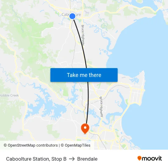 Caboolture Station, Stop B to Brendale map