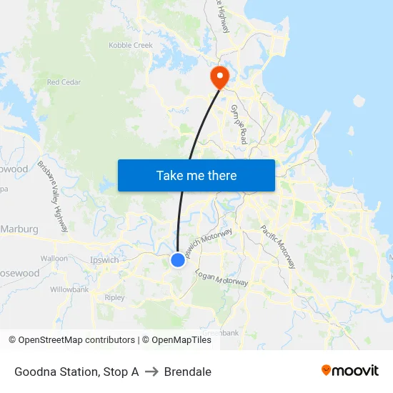 Goodna Station, Stop A to Brendale map