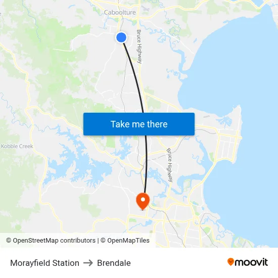 Morayfield Station to Brendale map