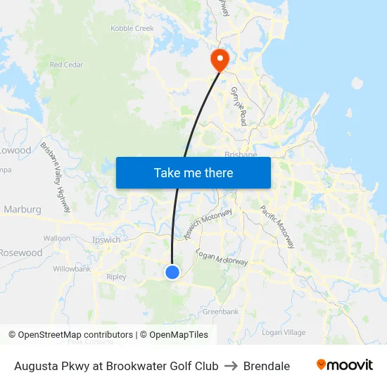 Augusta Pkwy at Brookwater Golf Club to Brendale map
