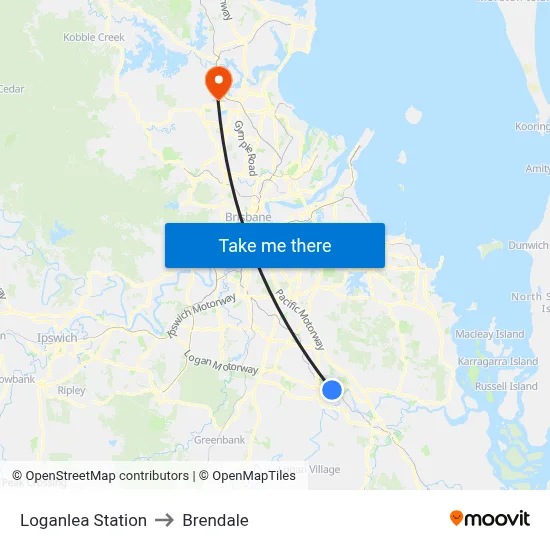 Loganlea Station to Brendale map