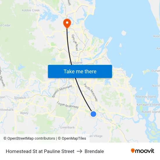 Homestead St at Pauline Street to Brendale map
