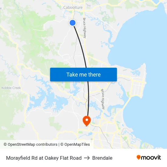 Morayfield Rd at Oakey Flat Road to Brendale map