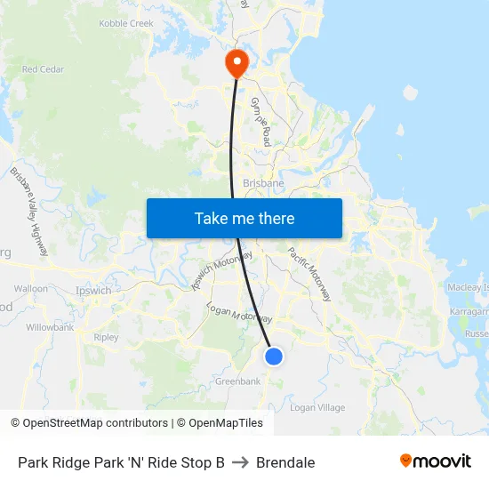 Park Ridge Park 'N' Ride Stop B to Brendale map
