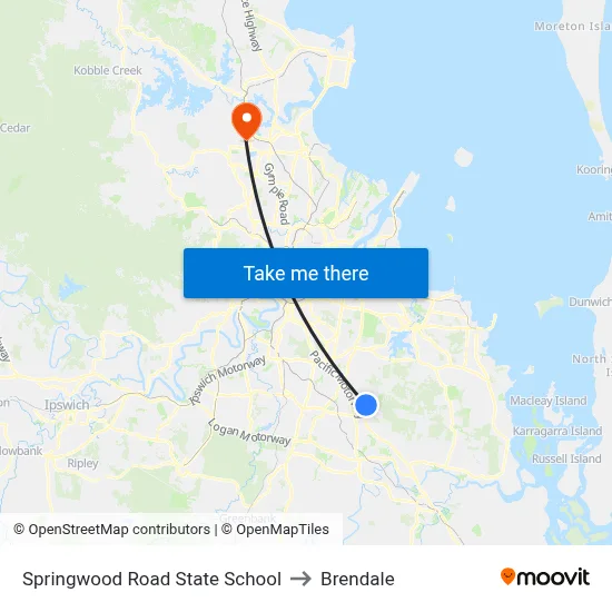 Springwood Road State School to Brendale map
