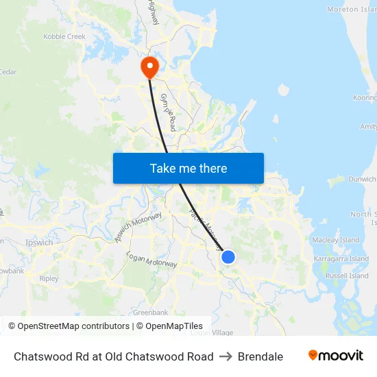 Chatswood Rd at Old Chatswood Road to Brendale map