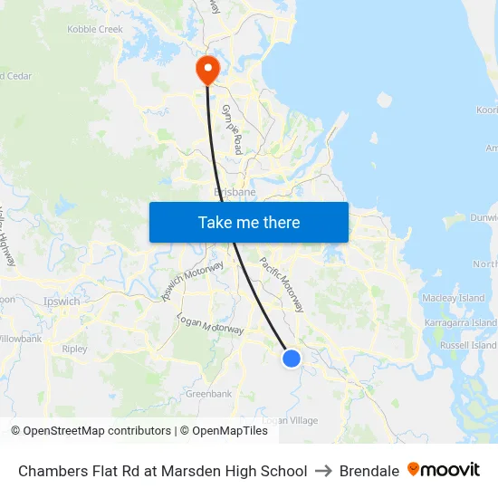 Chambers Flat Rd at Marsden High School to Brendale map