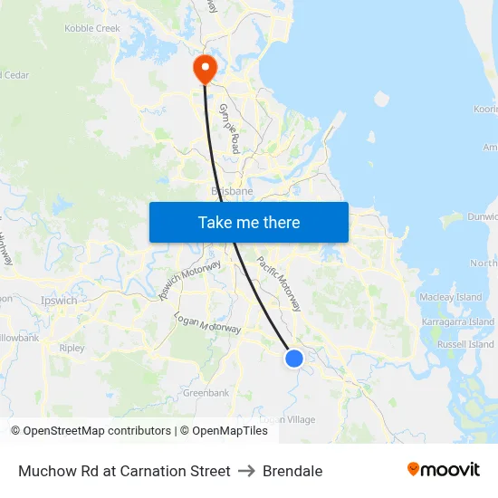 Muchow Rd at Carnation Street to Brendale map