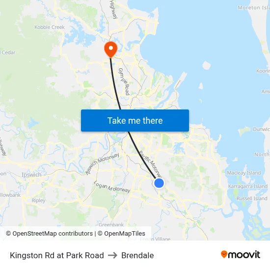 Kingston Rd at Park Road to Brendale map