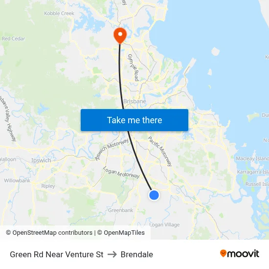 Green Rd Near Venture St to Brendale map