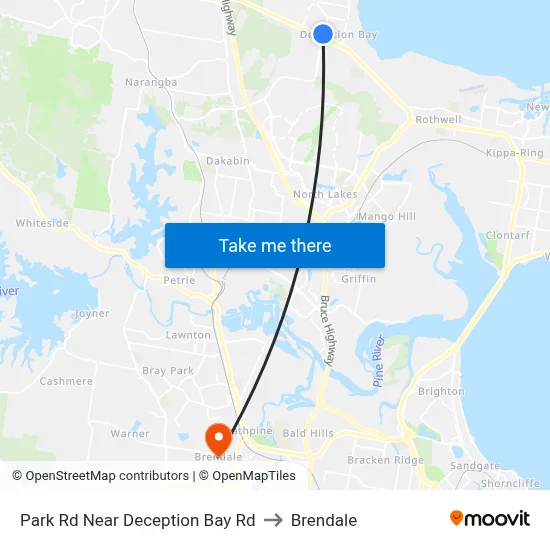 Park Rd Near Deception Bay Rd to Brendale map