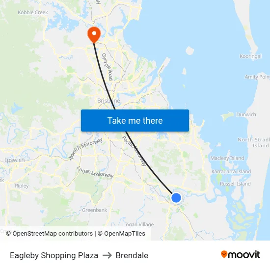 Eagleby Shopping Plaza to Brendale map