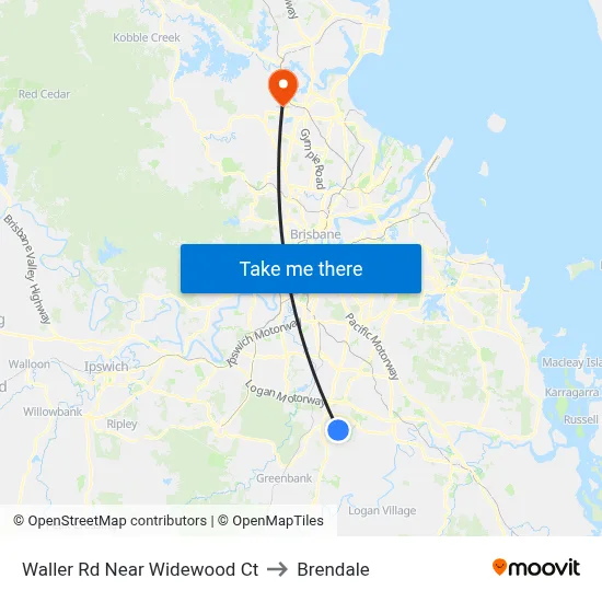 Waller Rd Near Widewood Ct to Brendale map