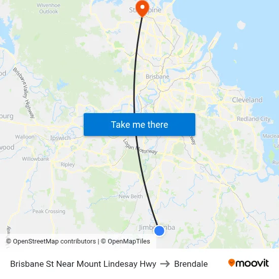 Brisbane St Near Mount Lindesay Hwy to Brendale map