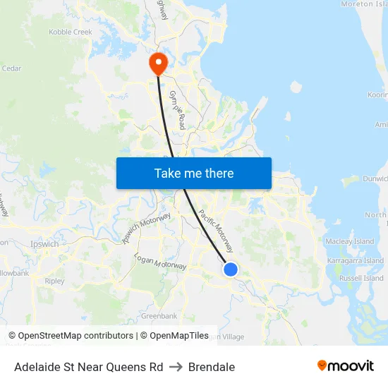 Adelaide St Near Queens Rd to Brendale map