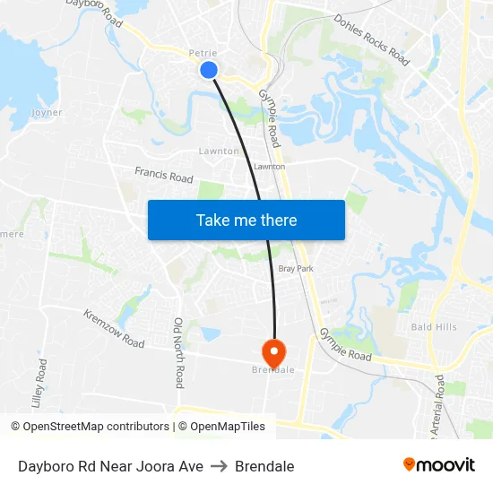 Dayboro Rd Near Joora Ave to Brendale map