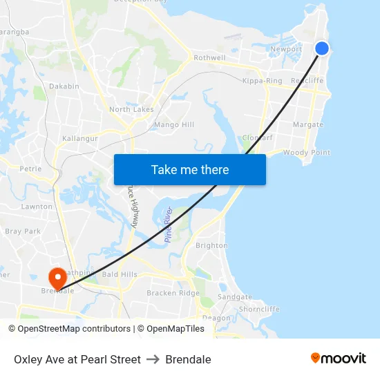 Oxley Ave at Pearl Street to Brendale map
