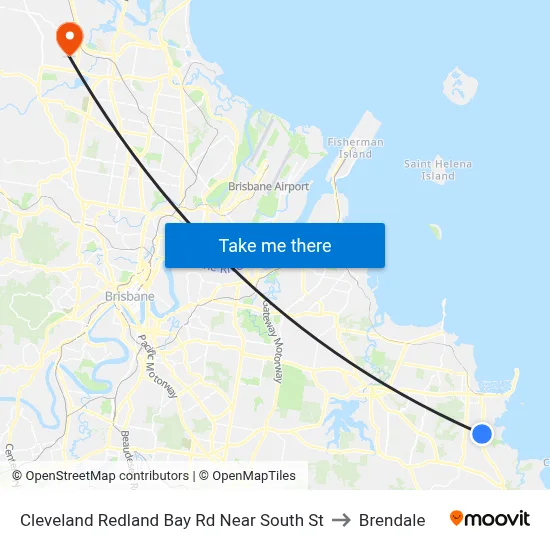 Cleveland Redland Bay Rd Near South St to Brendale map