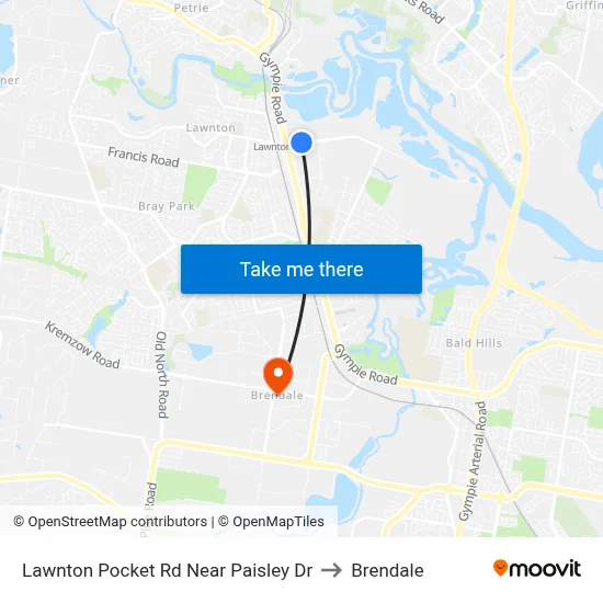 Lawnton Pocket Rd Near Paisley Dr to Brendale map