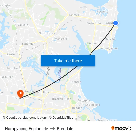 Humpybong Esplanade to Brendale map