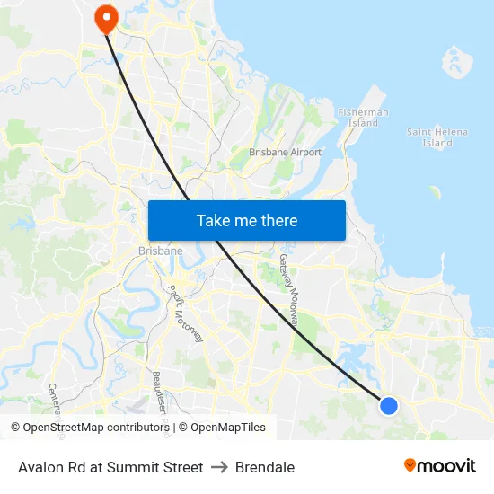 Avalon Rd at Summit Street to Brendale map